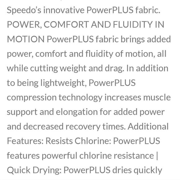 Speedo 12/28 Women's Blue PowerPlus Sprint Splice Free Back One Piece Swimsuit - Picture 10 of 10